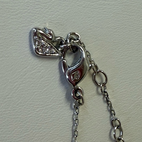 Swarovski Silver and Purple Teardrop Necklace - Picture 4 of 5